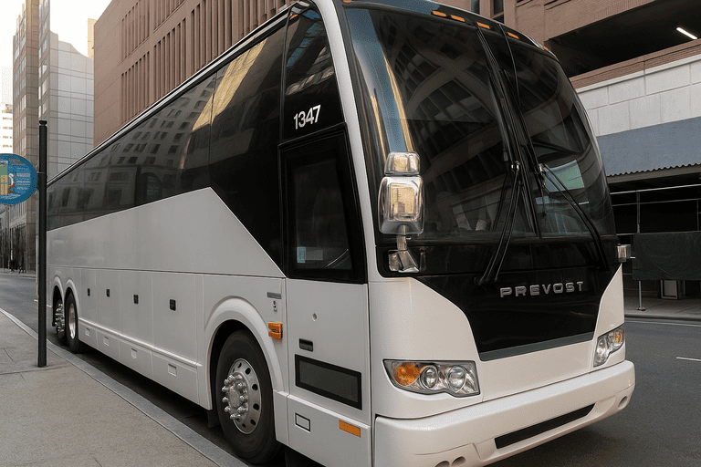 a Fishers Coach Bus Service coach bus