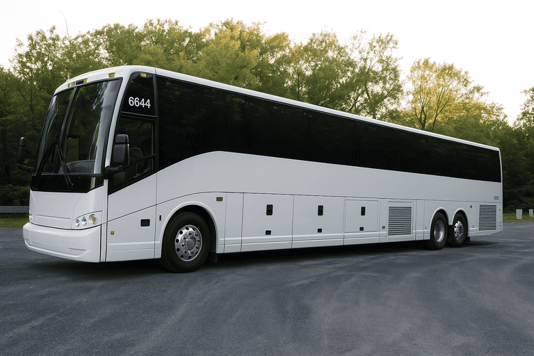 exterior of Fishers Coach Bus Service coach bus